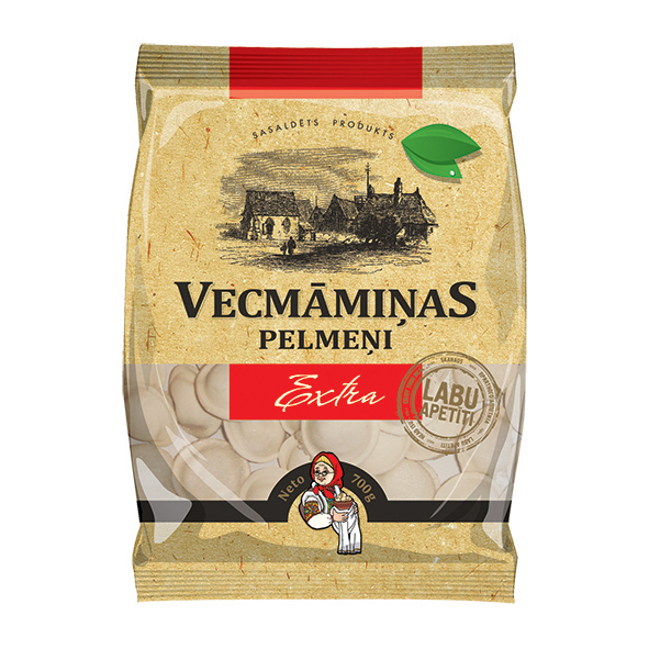 Pelmeņi bez E, Extra 700g, Vecmāmiņas
