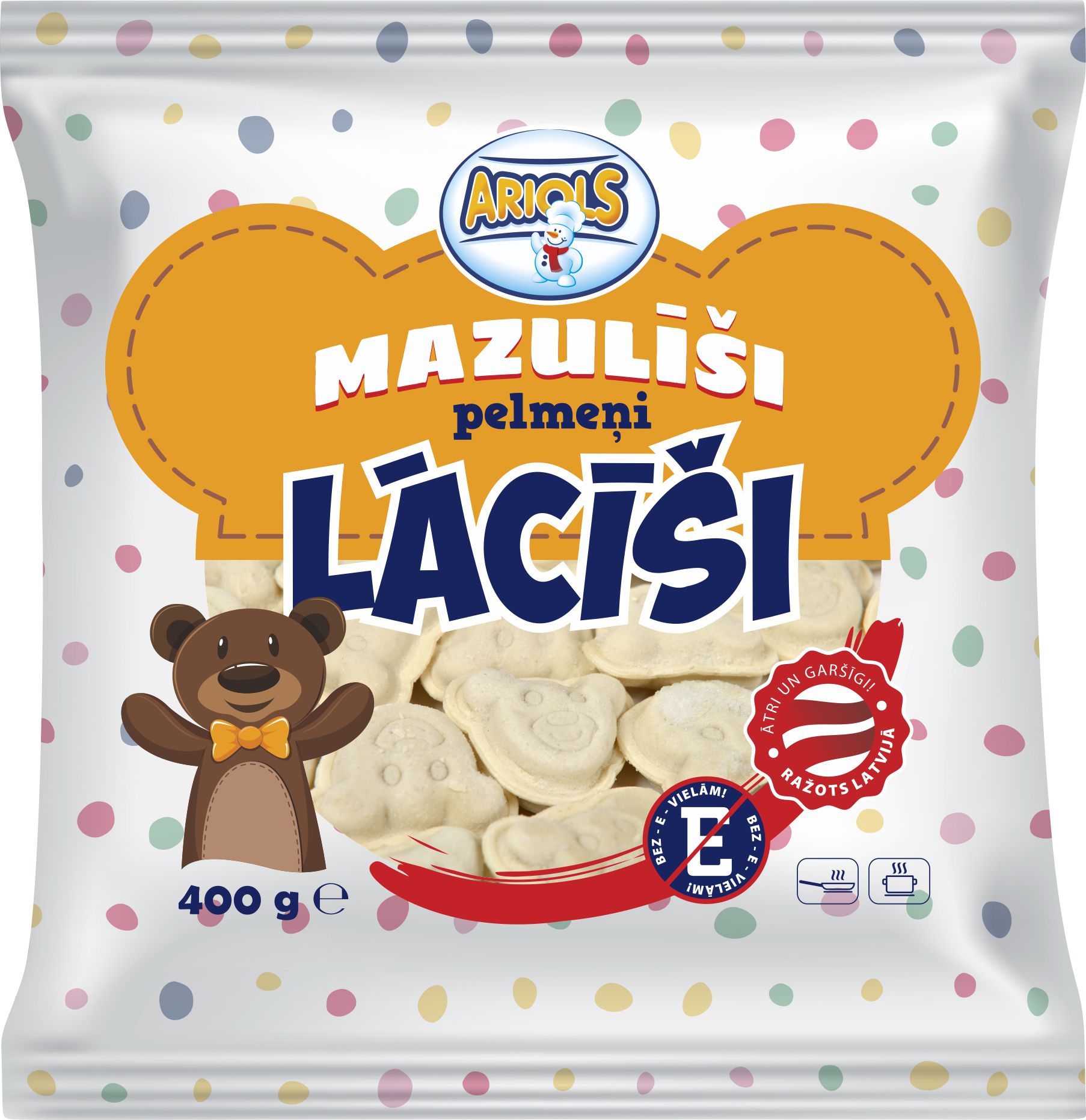 Pelmeņi Mazulīši Lācīši 400g, Ariols