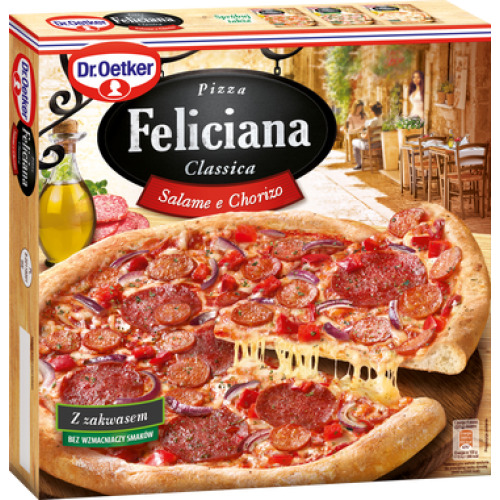Pica saldēta ar salami un čorizo desu Feliciana 320g, Dr.Oetker