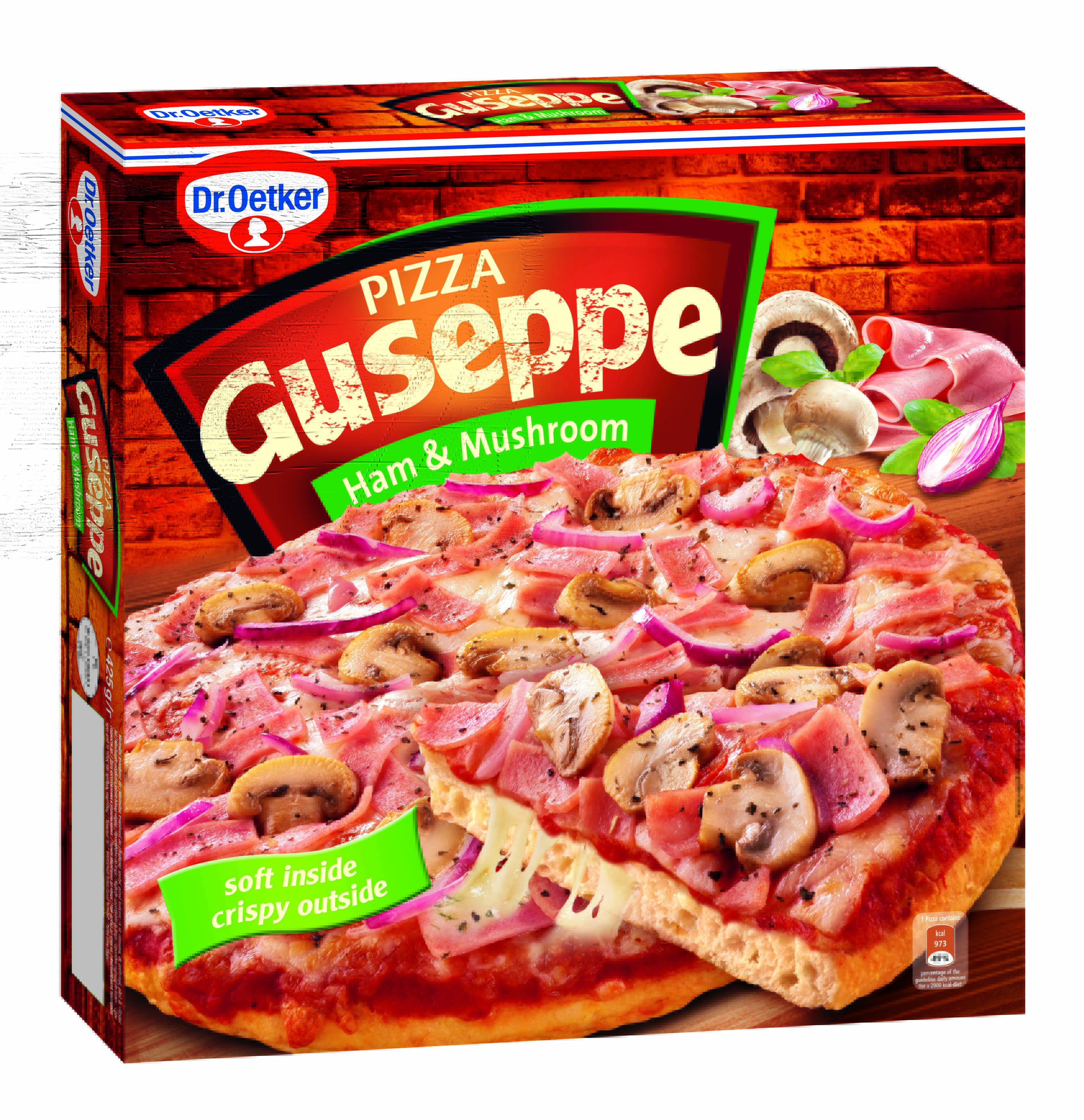 Pica saldēta Guseppe ar šampinjoniem un šķiņķi 425g, Dr.Oetker