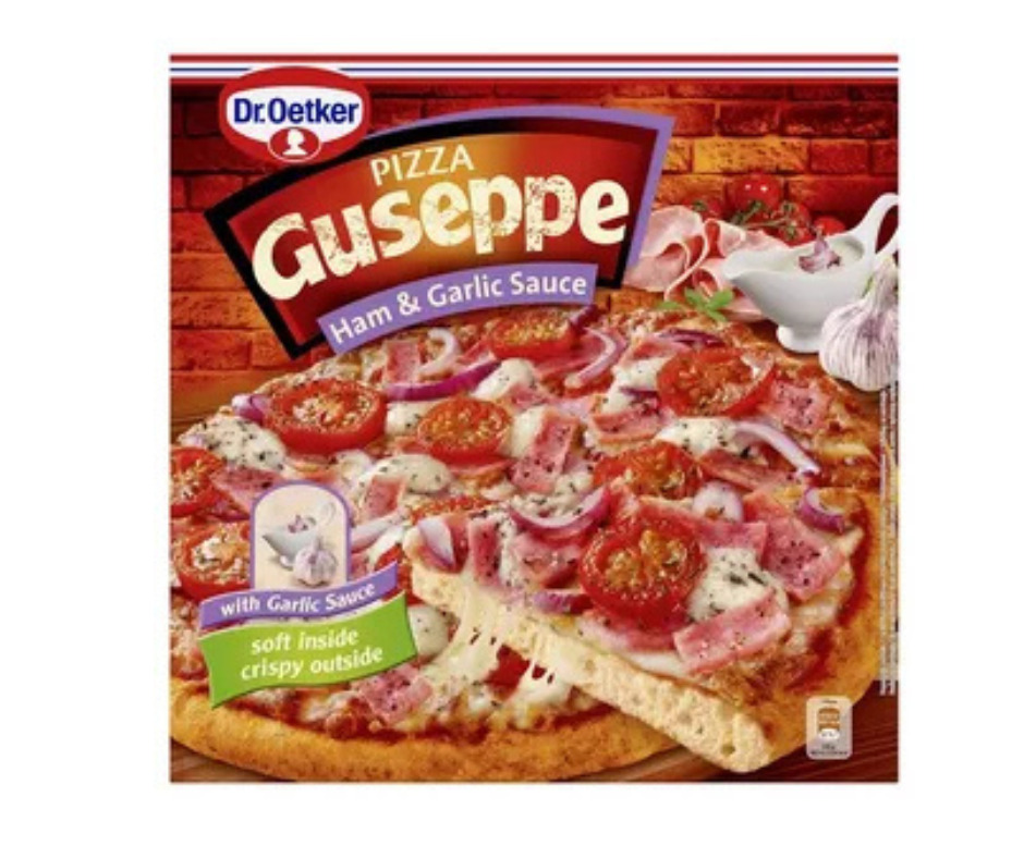 Pica saldēta Guseppe ar šķiņķi un ķiploku mērci 440g, Dr.Oetker