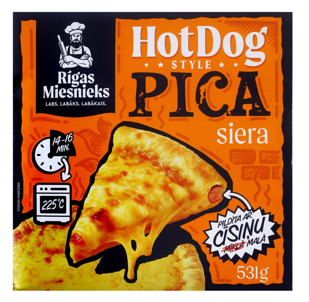 Pica saldēta HotDog style Siera 531g, RM