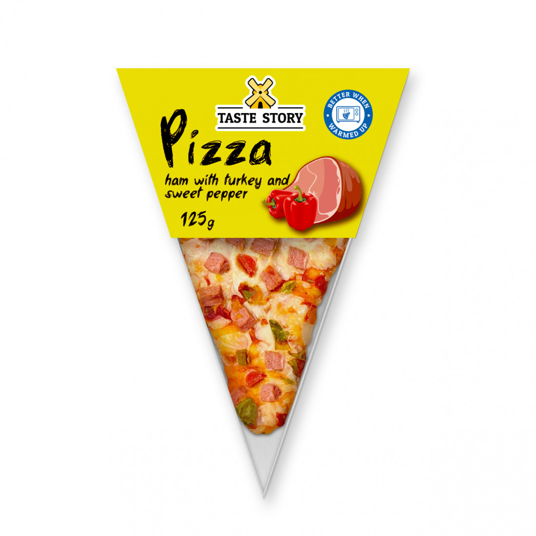 Pica saldēta Taste Story ar šķiņķi un papriku 125g, Latvijas Maiznieks
