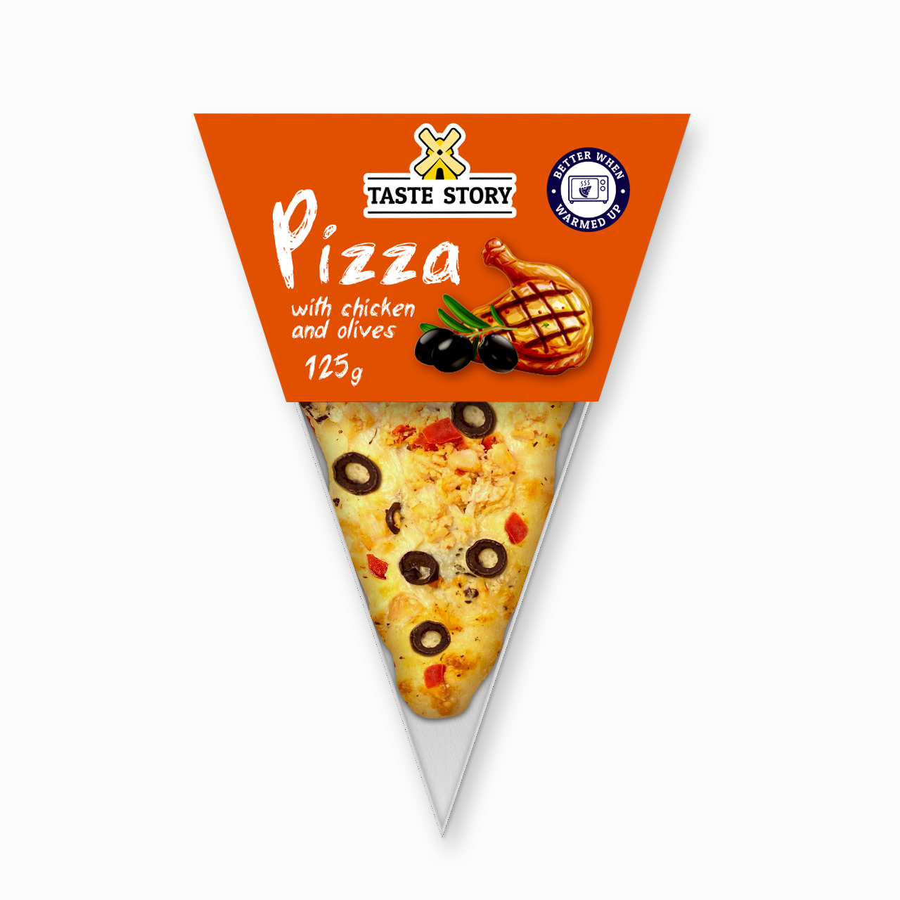 Pica saldēta Taste Story ar vistas gaļu un olīvām 125g, Latvijas Maiznieks