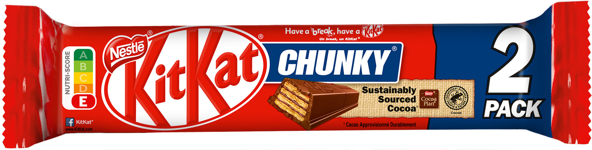 Piena šokolādes batoniņš Kitkat Chunky Duo 64g