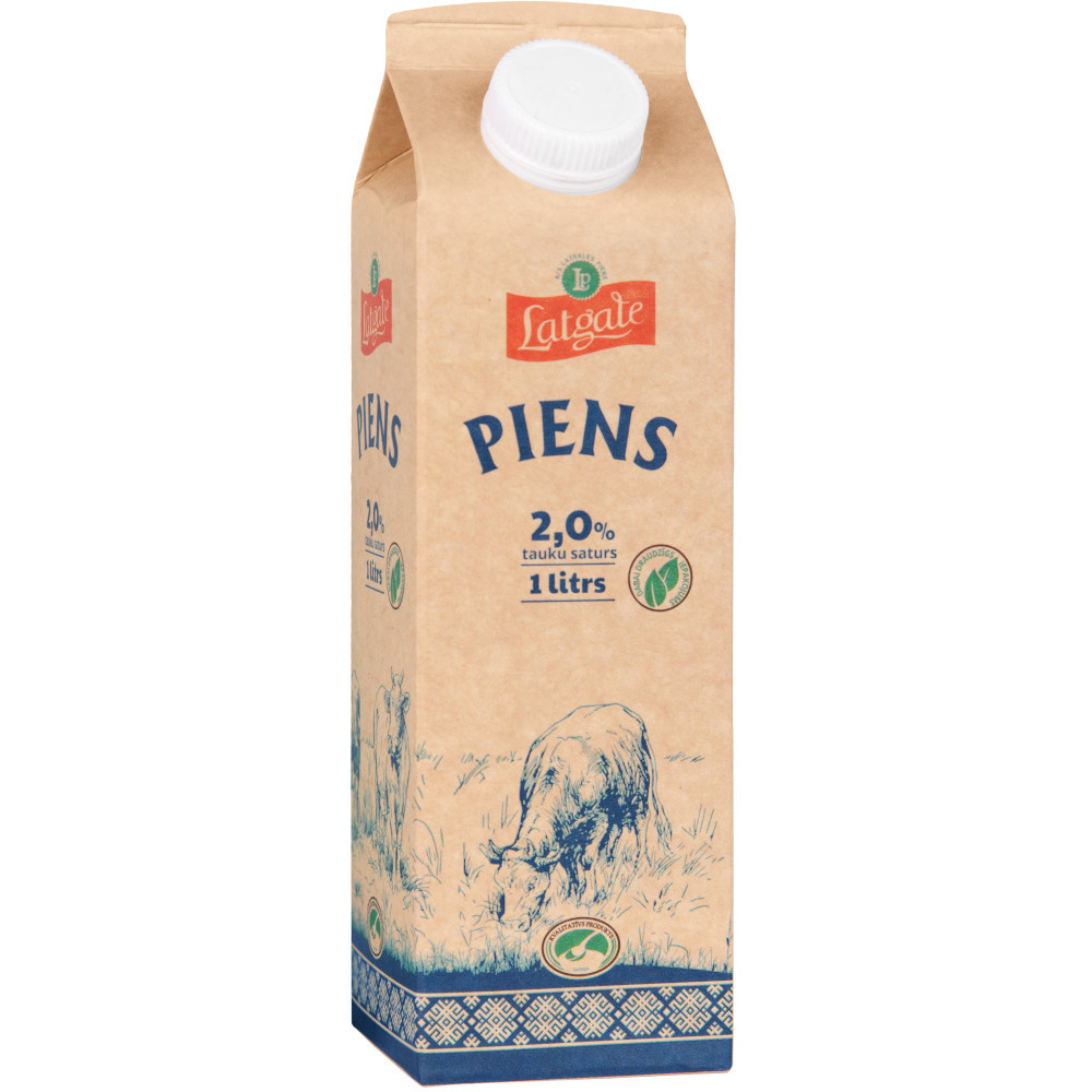 Piens 2.0% Latgale 1l