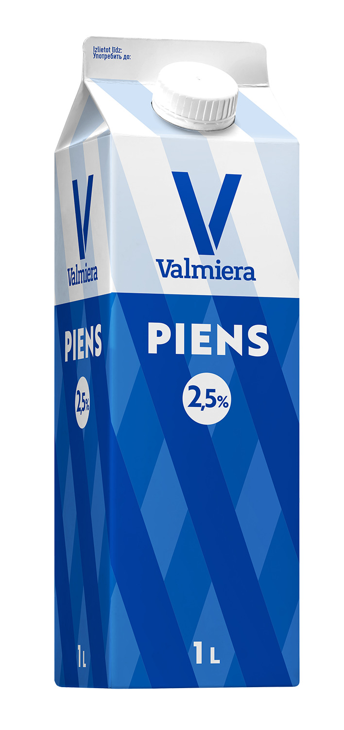 Piens 2.5% 1l, Valmiera
