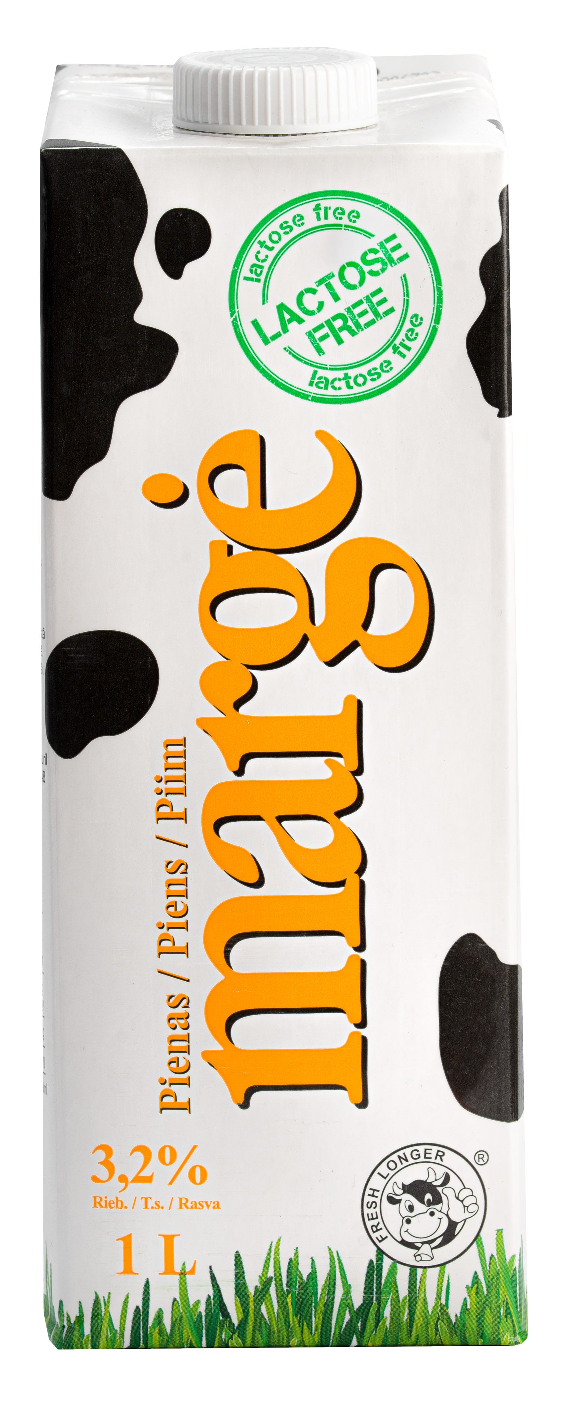 Piens bezlaktozes 3.2% UHT 1l, Marge