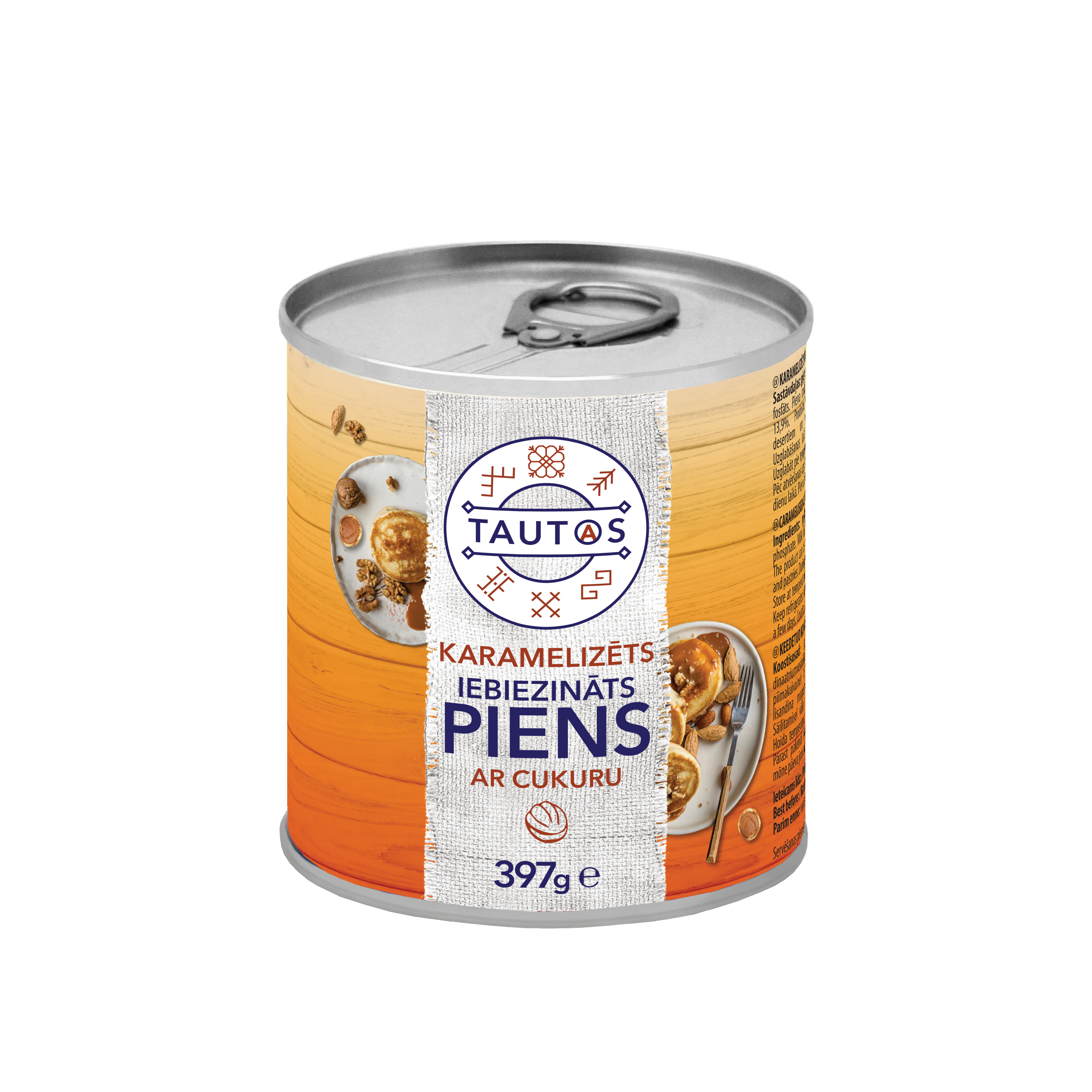 Piens iebiez. ar cukuru karamelizēts 397g, Tautas