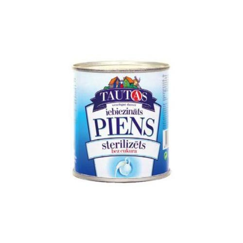Piens iebiez. bez cukura 410g, Tautas