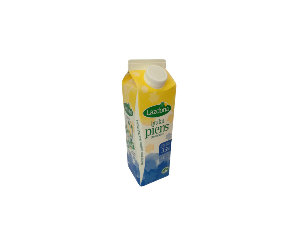 Piens Lauku pasterizēts 3.5% 1l, Lazdona