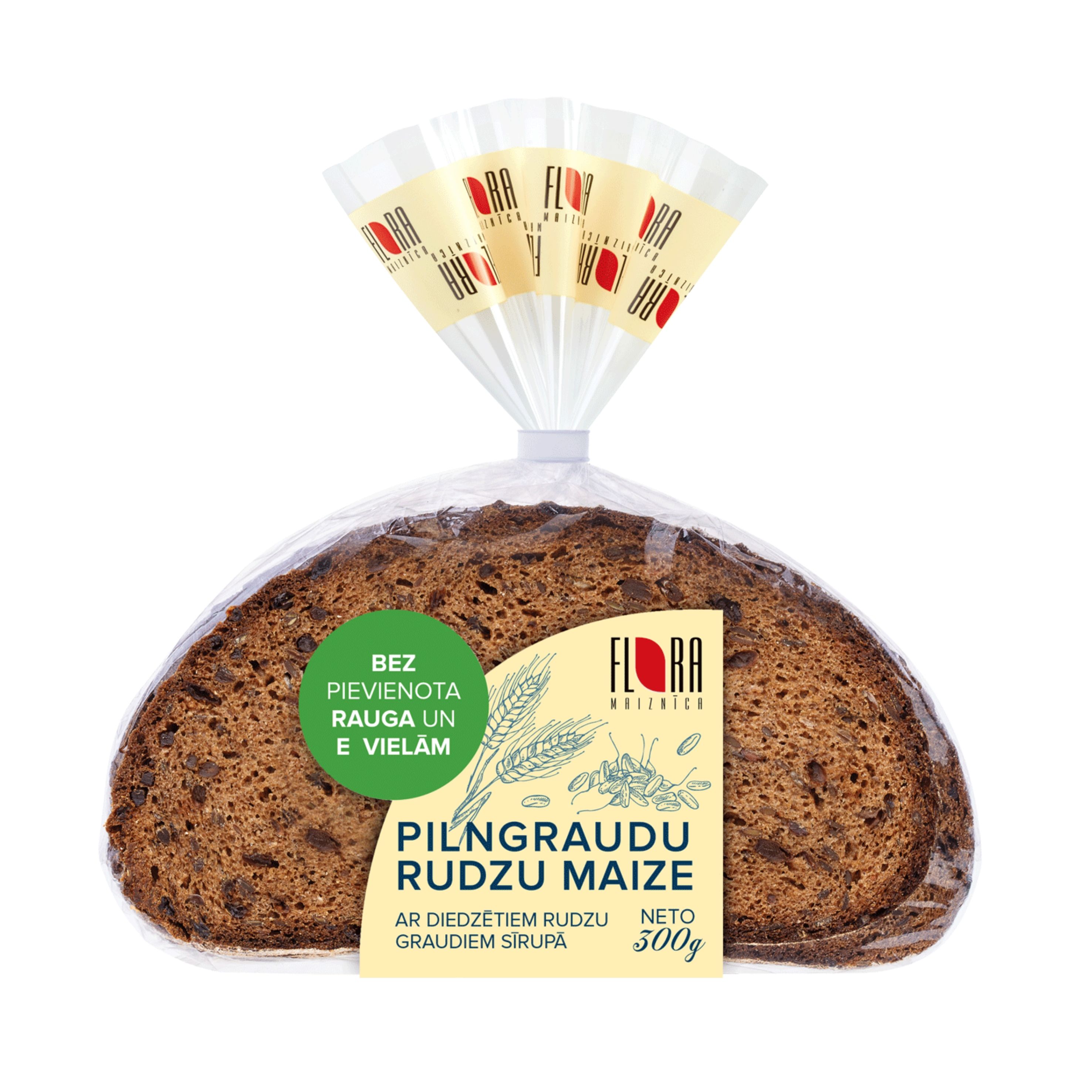 Pilngraudu rudzu maize ar diedz. graudiem sīrupā 300g