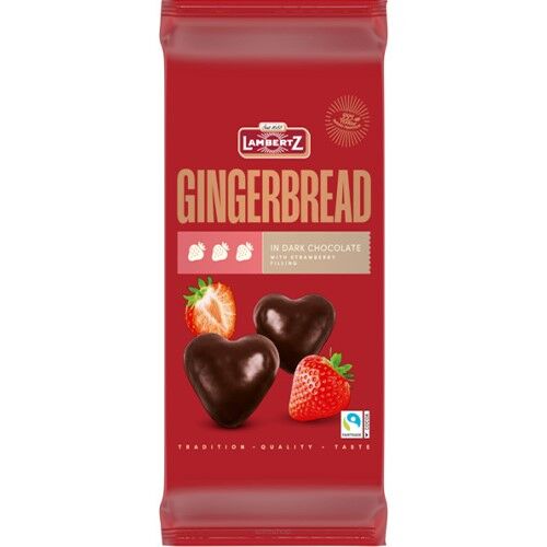 Piparkūku sirdis ar zemeņu pild. 150g