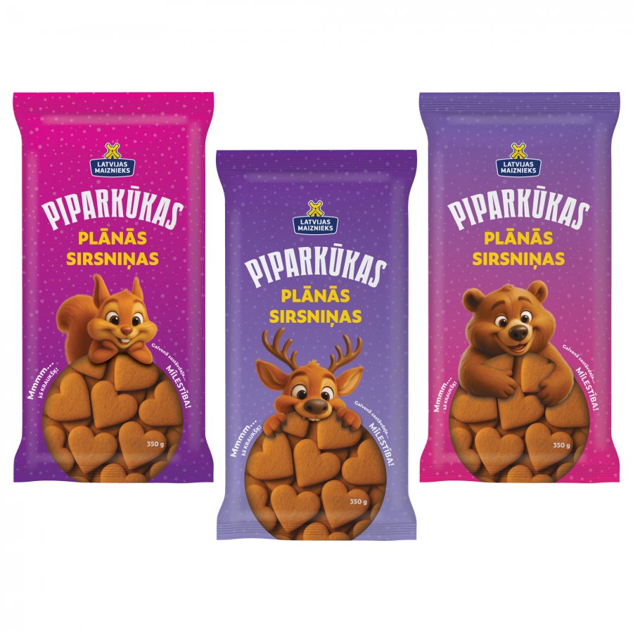 Plānās piparkūkas sirsniņas 350g, Latvijas Maiznieks