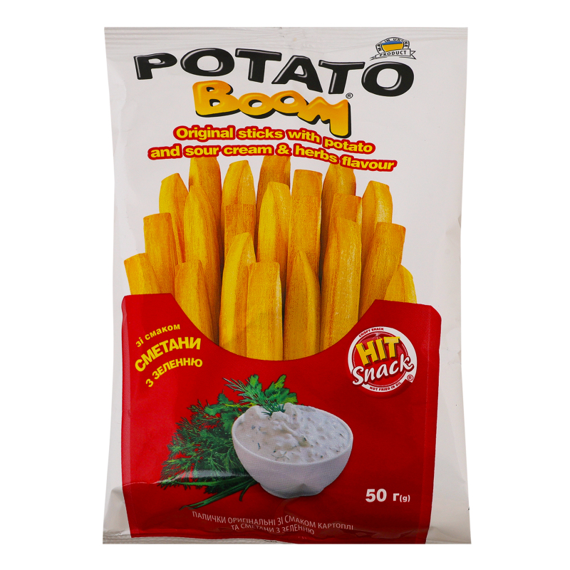 Potato Boom ar kartupeļu un sk.krējuma arom. 50g