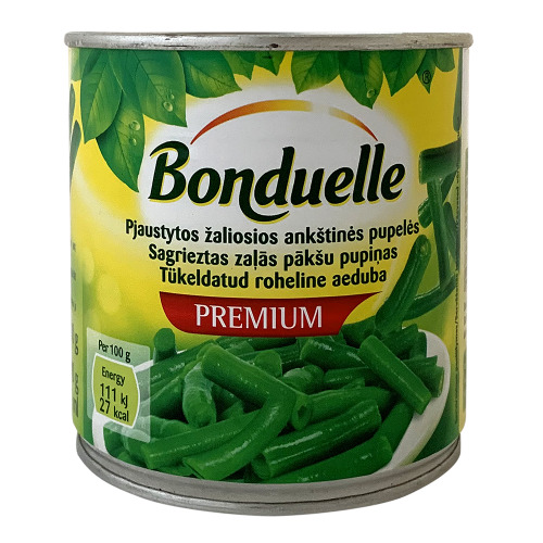 Pupiņas sagrieztas zaļās pākšu 400g (200g), Bonduelle