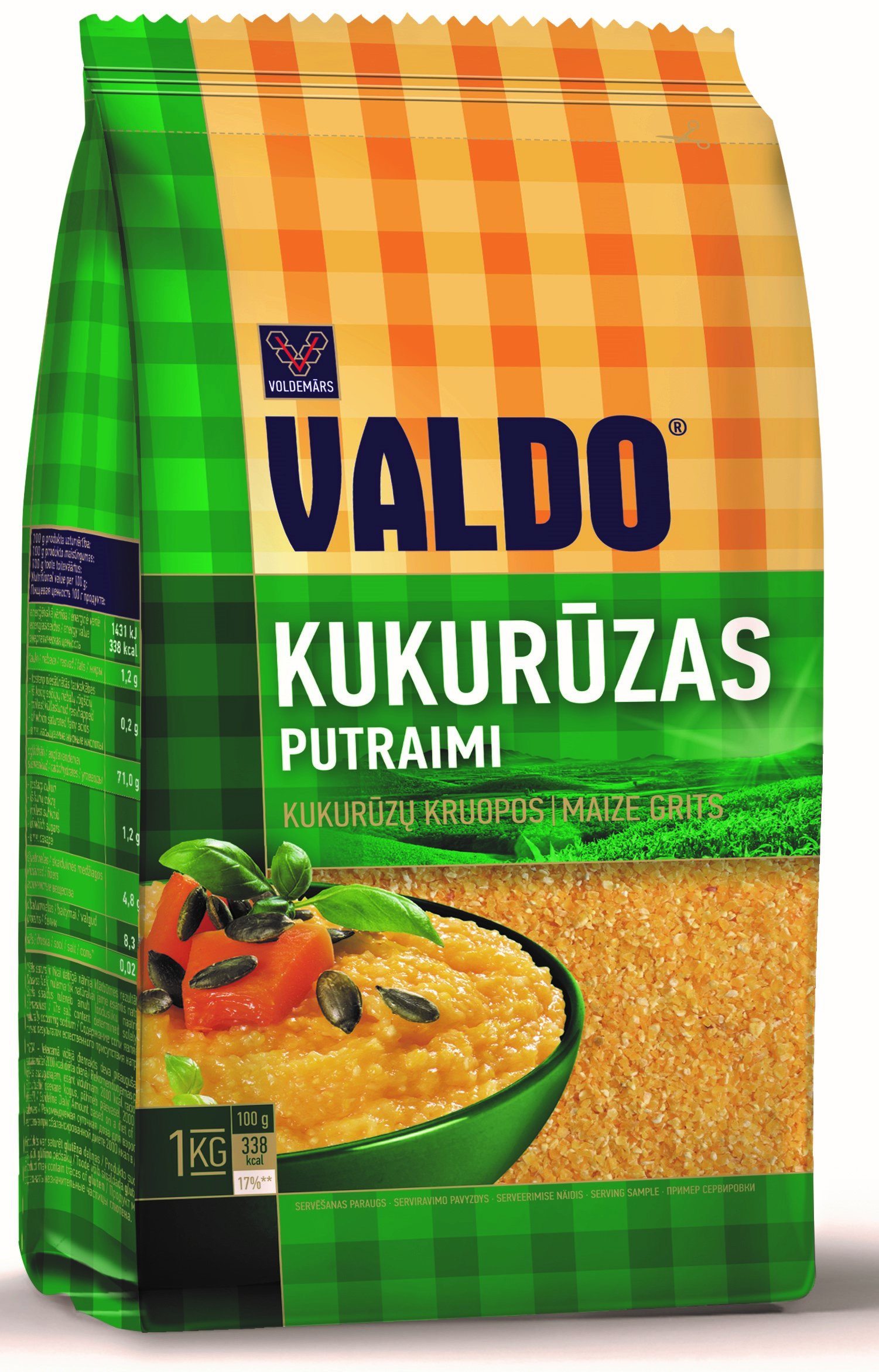 Putraimi kukurūzas 1kg, Valdo