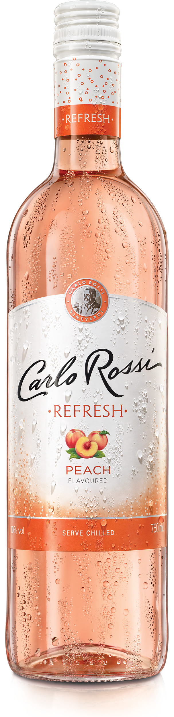 R.vīna arom. dzēriens Carlo Rossi Refresh Persiku saldais 10% 0.75l