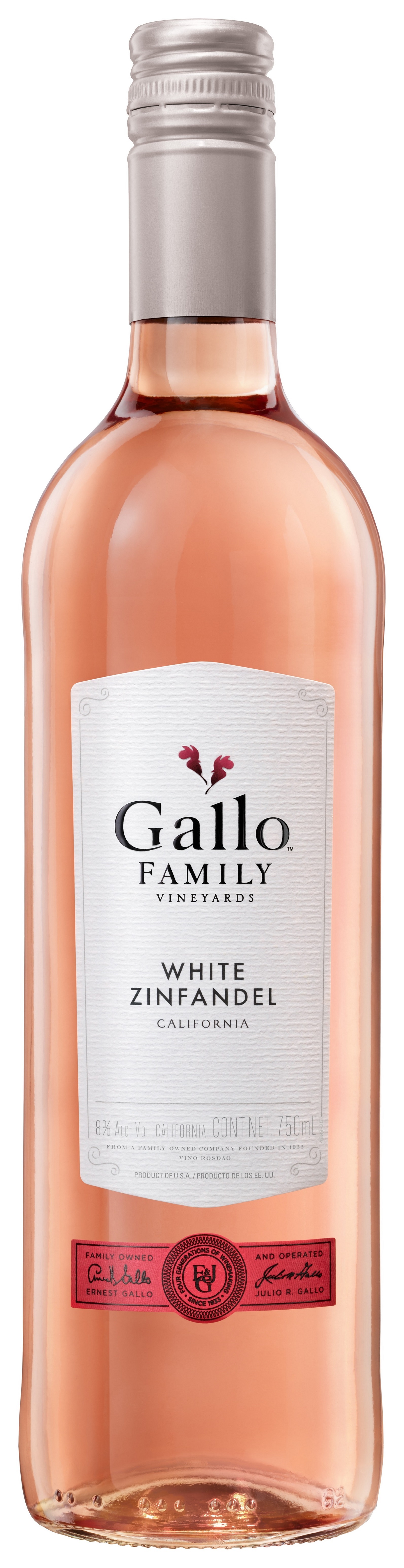 R.vīns E and J Gallo Family white Zinfandel pussausais 9% 0.75l