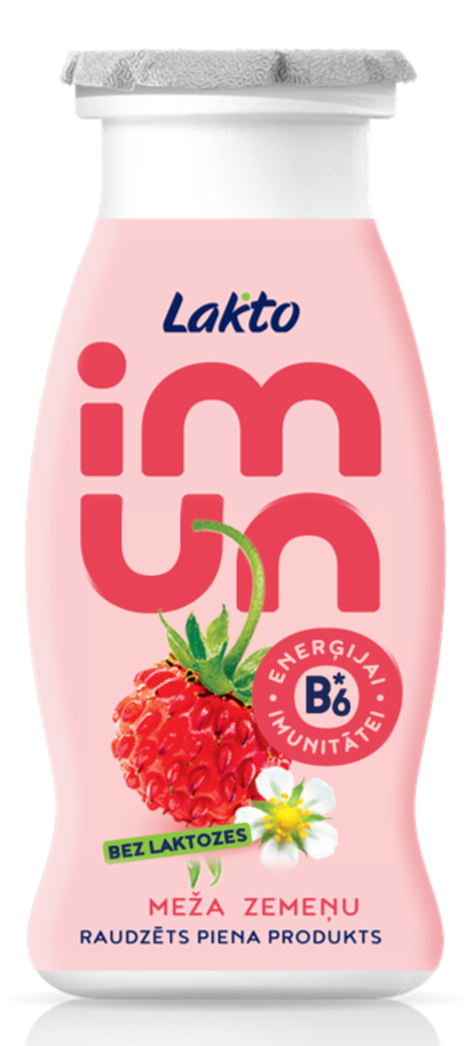 Raudzēts piena produkts meža zemeņu, bez laktozes 100g, Lakto