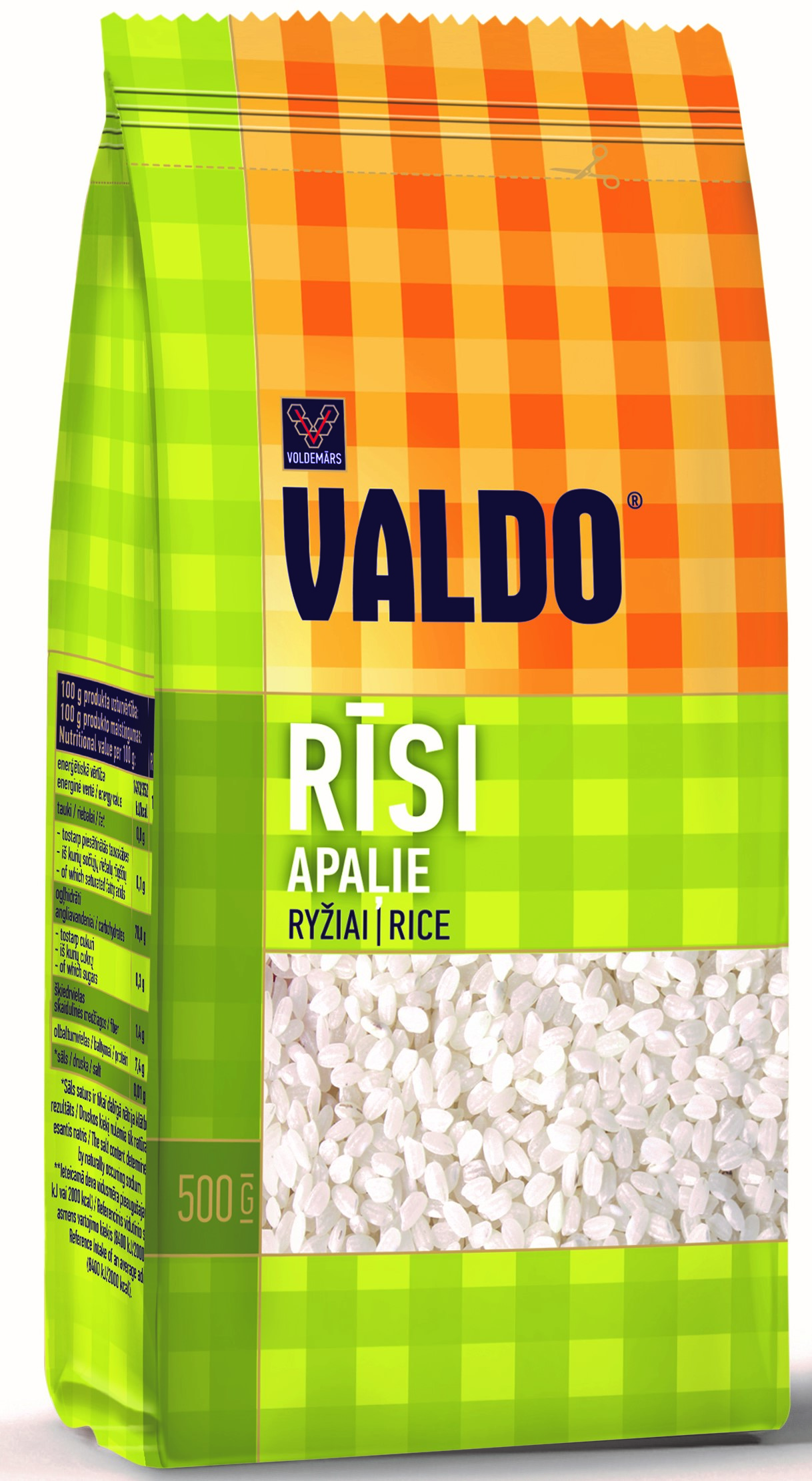 Rīsi Apaļie 500g, Valdo