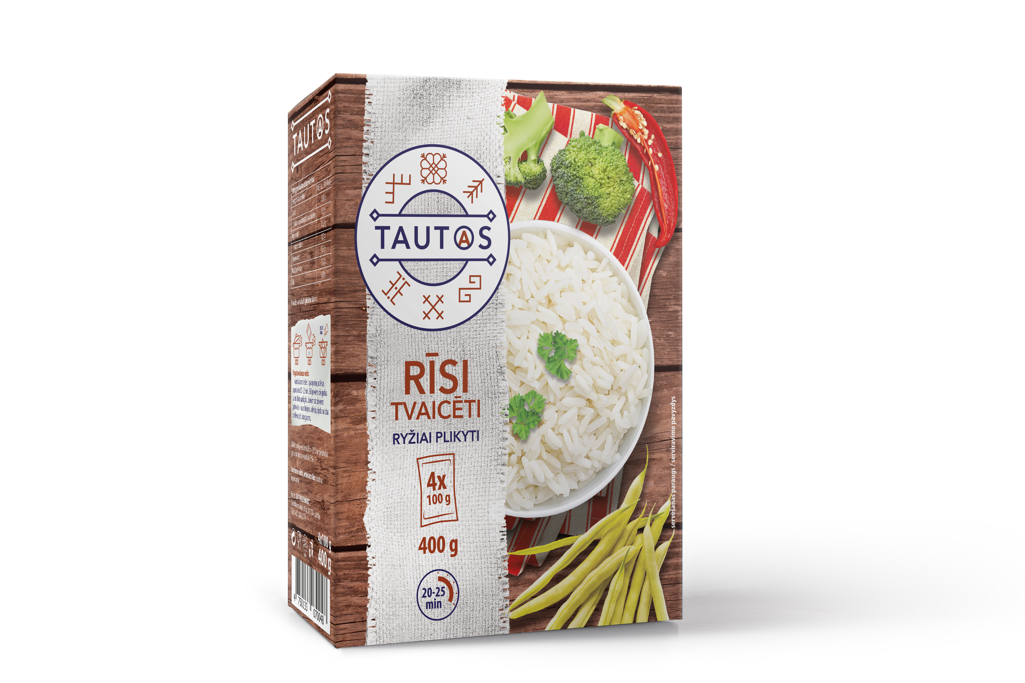 Rīsi Paraboiled 4x100g, Tautas