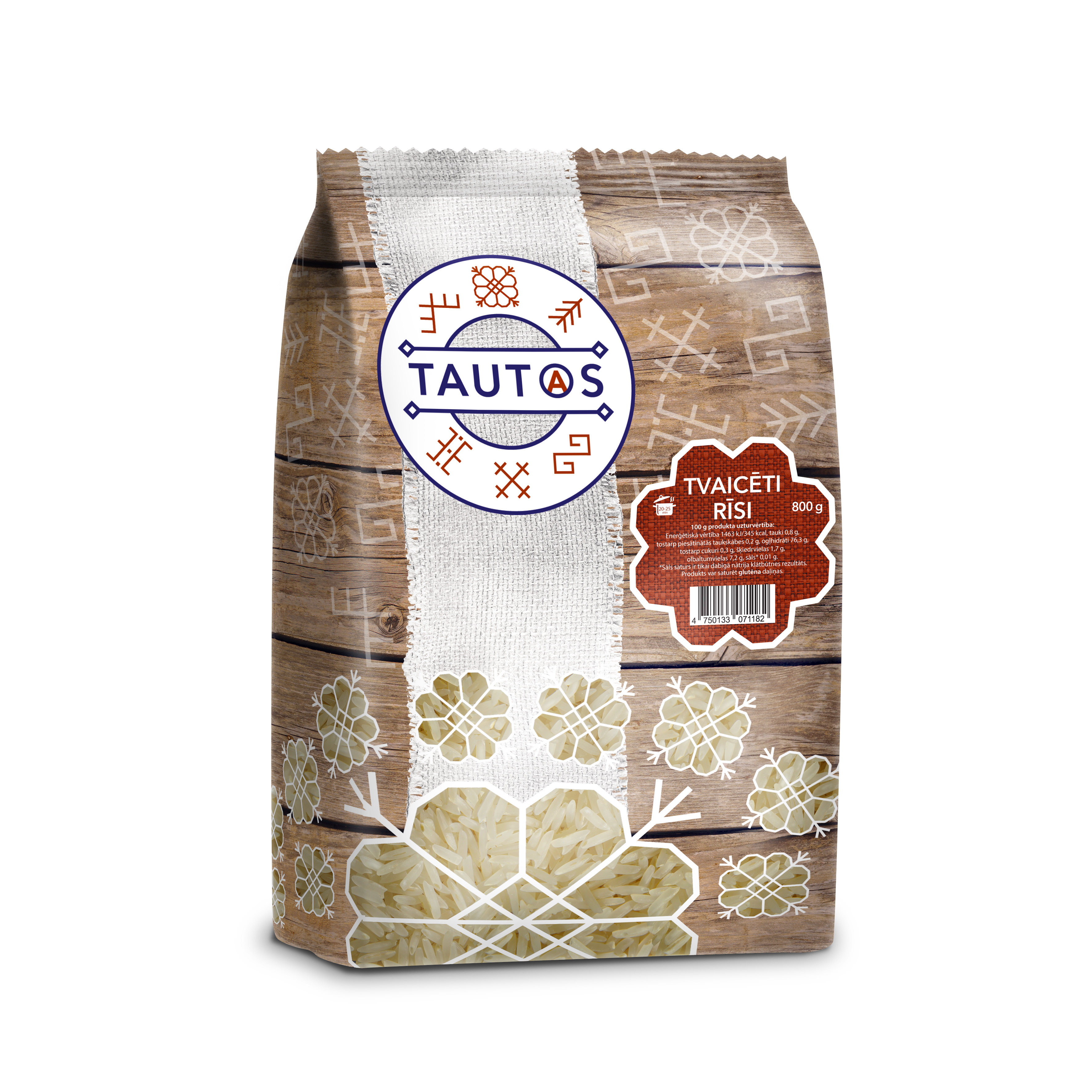 Rīsi tvaicēti Paraboiled 800g, Tautas