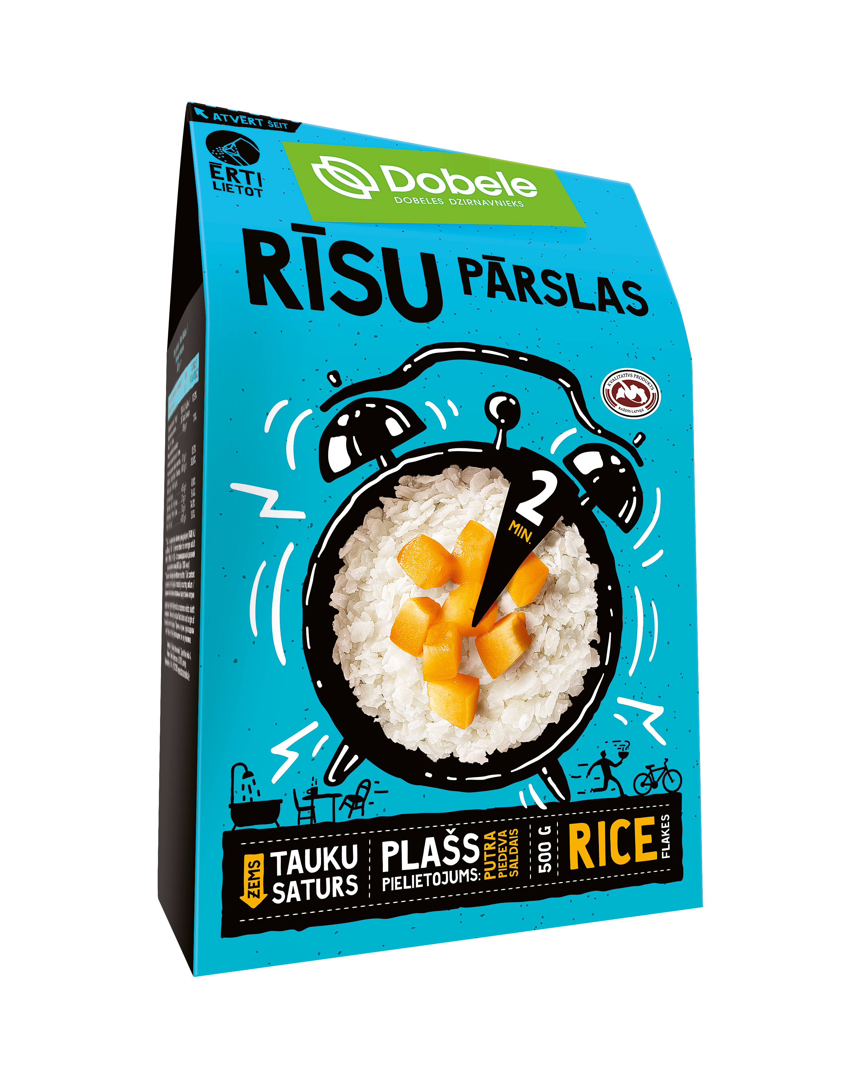 Rīsu pārslas (kast.) 500g, Dobele