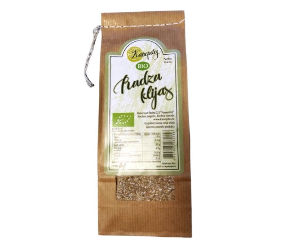 Rudzu Klijas BIO 200g, Kaņepītes