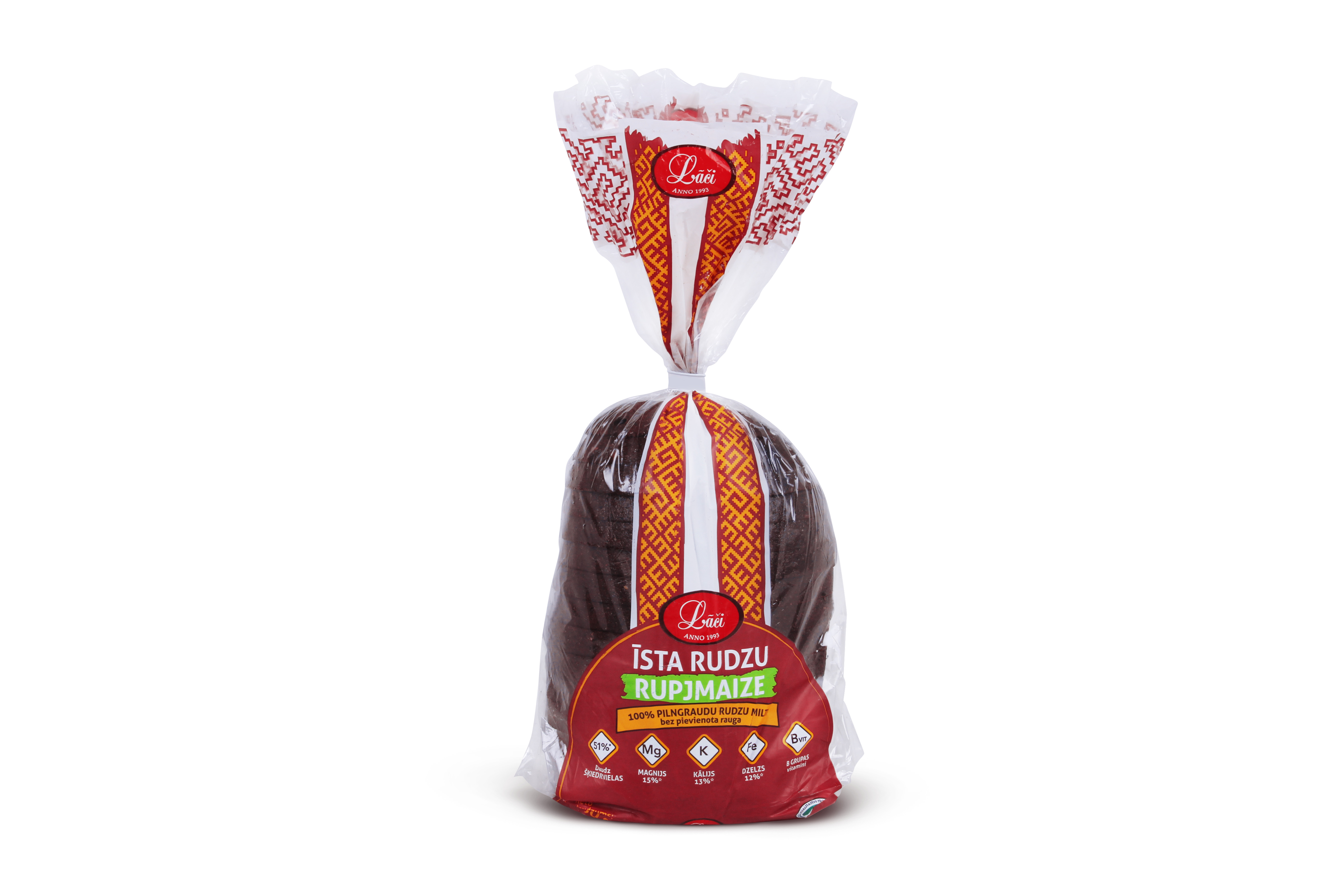 Rudzu maize Īsta 480g, Lāči