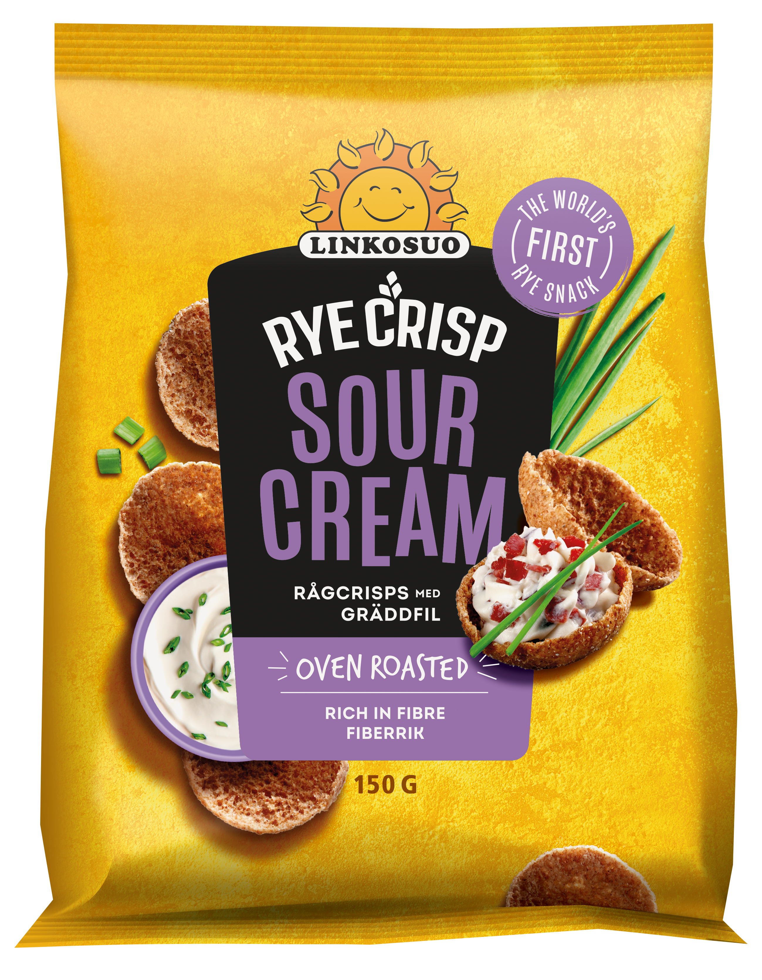 Rudzu sausiņi ar skābā krējuma garšu 150g, Linkosuo