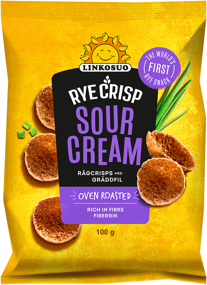 Rudzu sausmaizītes ar skābā krējuma garšu 100g, Linkosuo