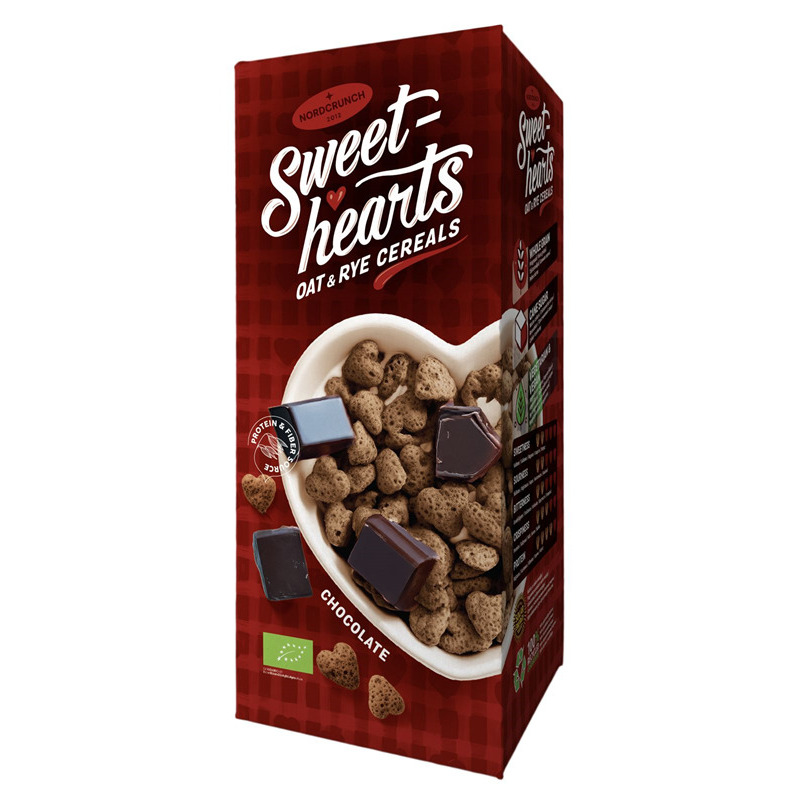 Rudzu un auzu bumbiņas ar šokolādi 150g, Sweet - hearts