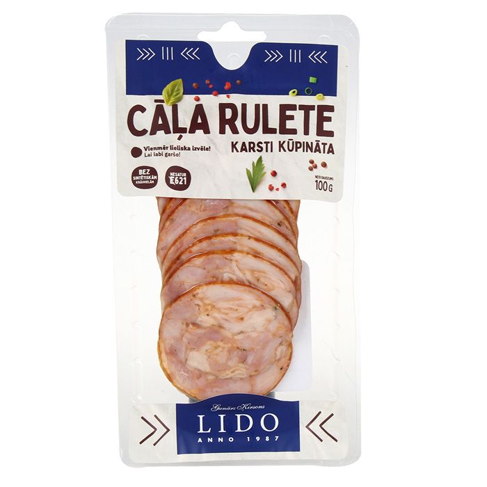 Rulete cāļa k/k šķēlēs 100g, Lido
