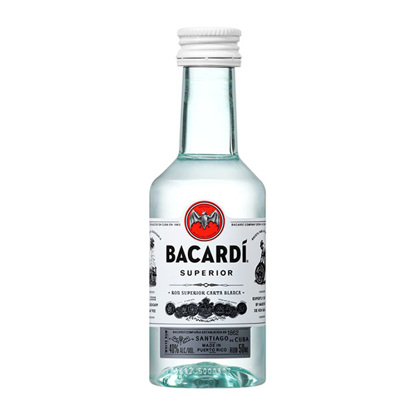 Rums Bacardi Carta Blanca 40% 0.05l