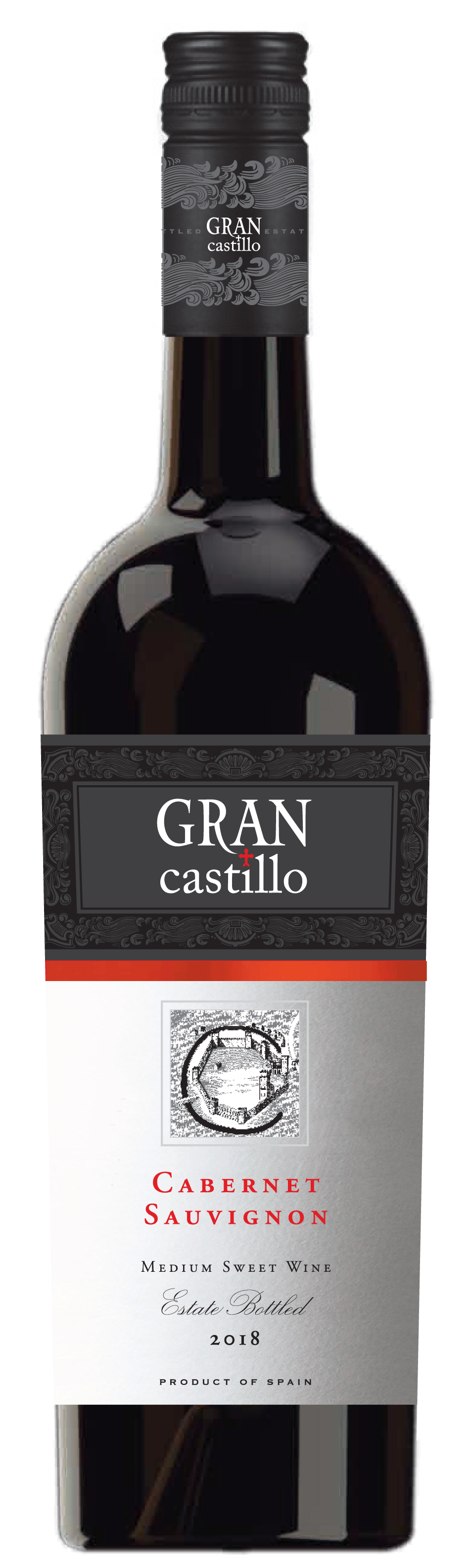 S.vīns Gran Castillo Cabernet Sauv. pussaldais 13.5% 0.75l