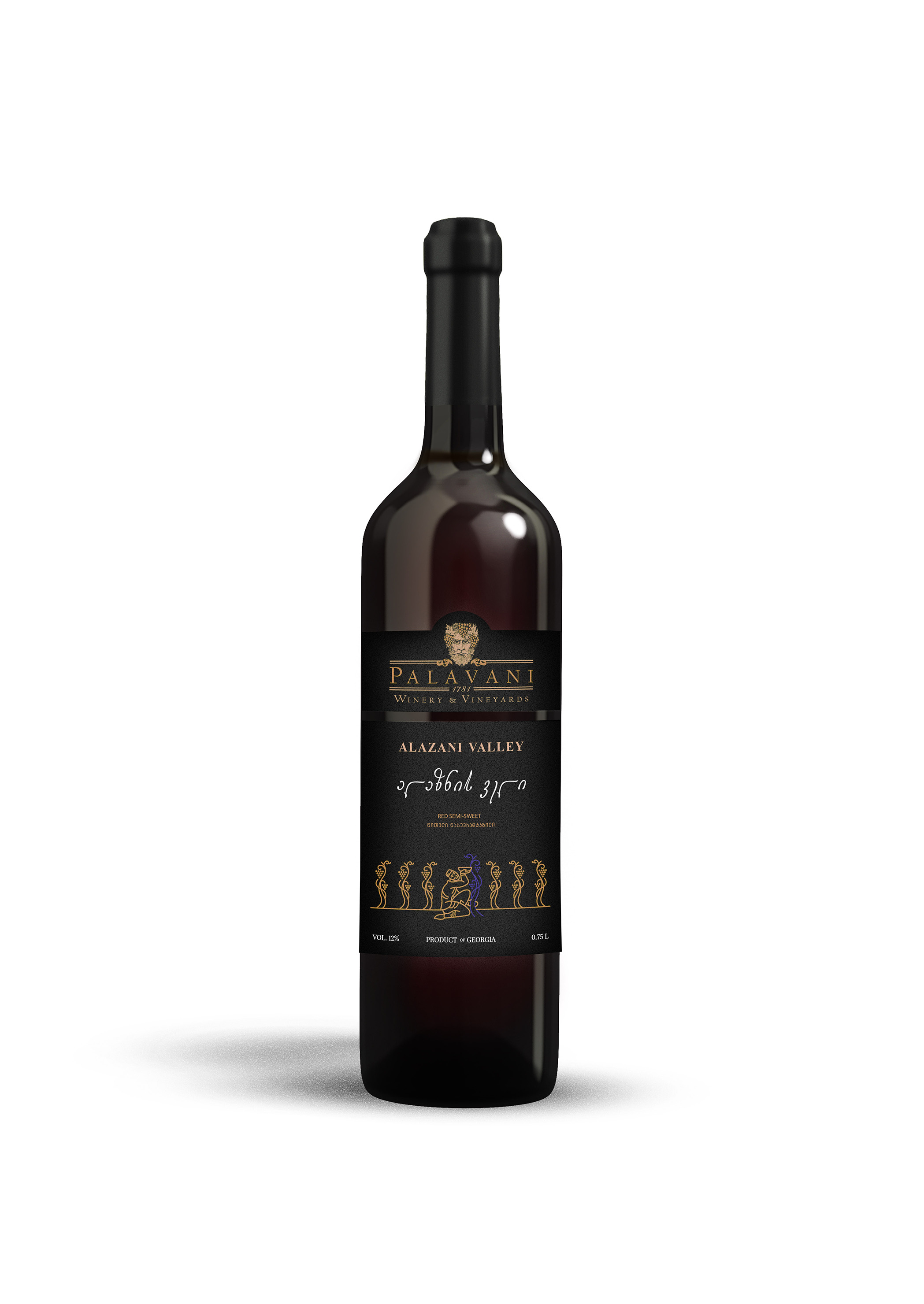 S.vīns Palavani Alazani Valley pussaldais 12% 0.75l