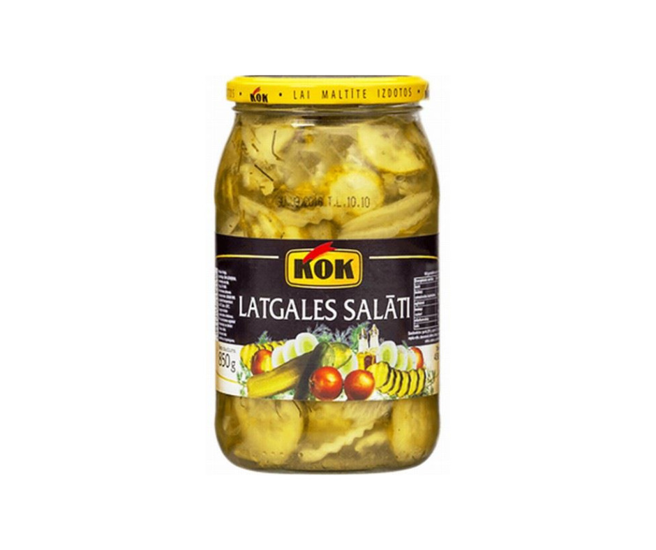 Salāti konservēti Latgales 850g (430g), KOK
