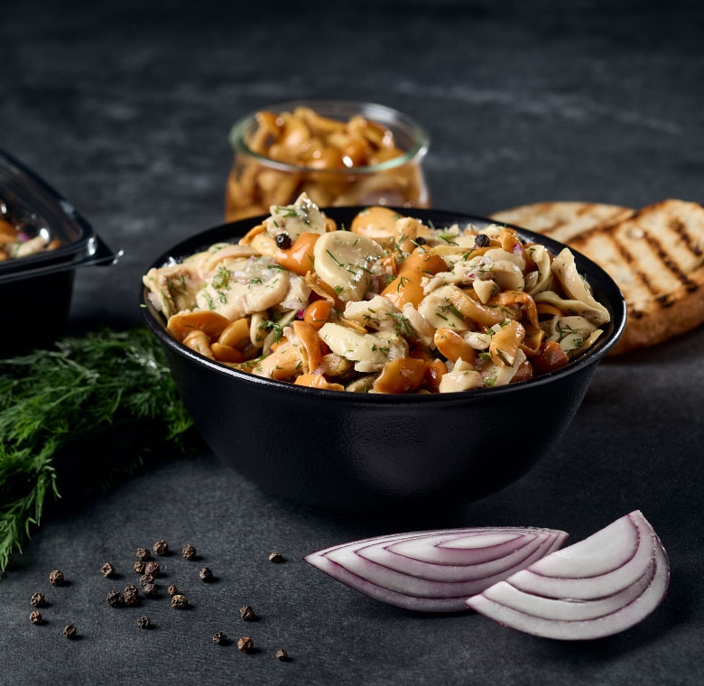 Salāti sēņu marinētu, sverami, Lido