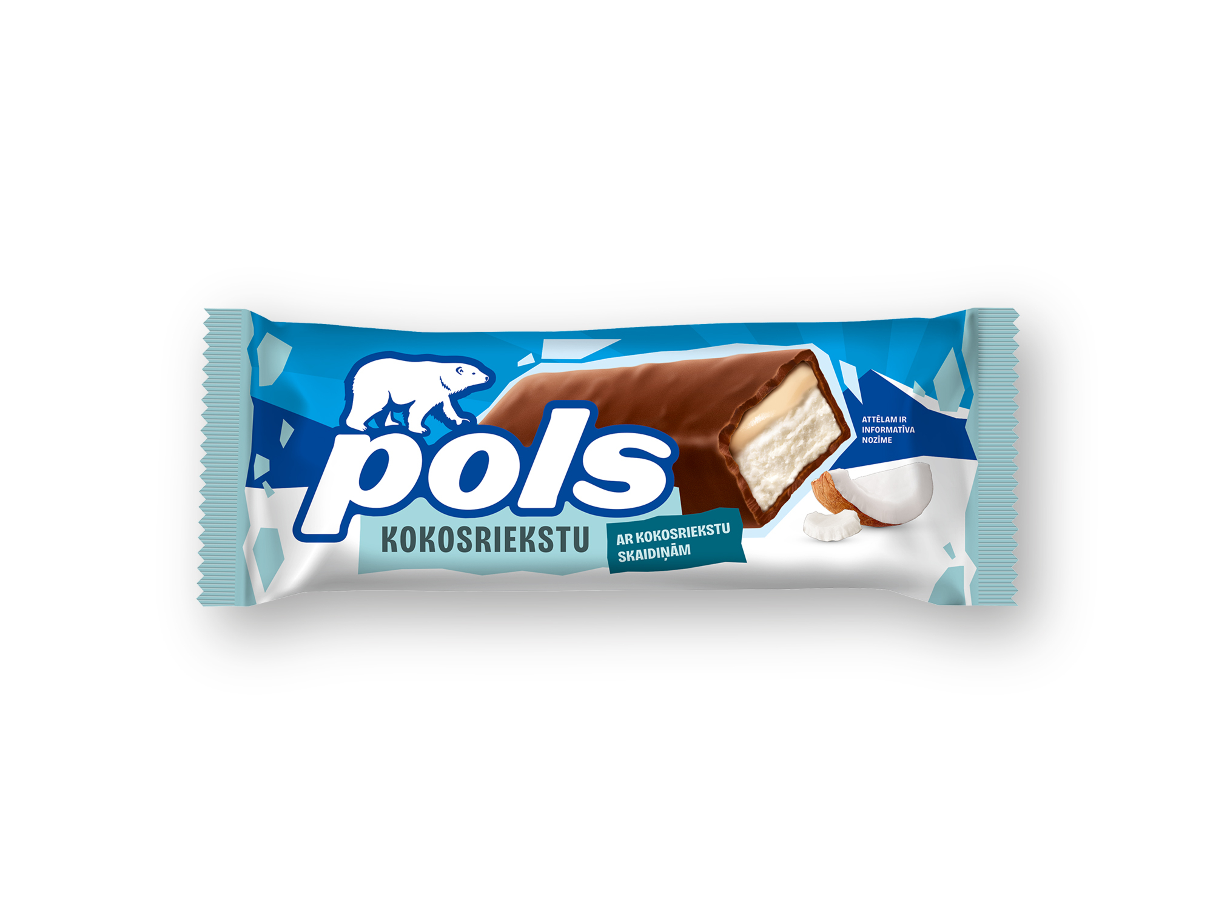 Saldējums kokosriekstu ar kokosriekstu skaidiņām 53ml/45g, Pols