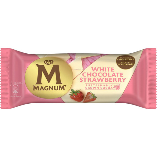 Saldējums MAGN White chocolate strawb ice cream 100ml (90g)