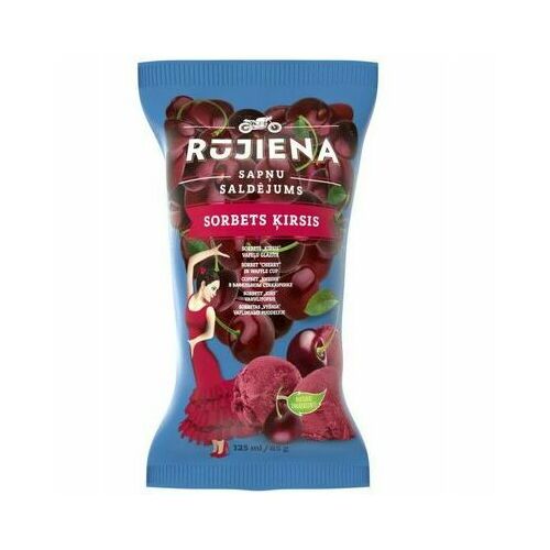 Saldējums Sorbets ar ķiršu garšu vaf. glāzītē 125ml/ 85g, Rūjiena