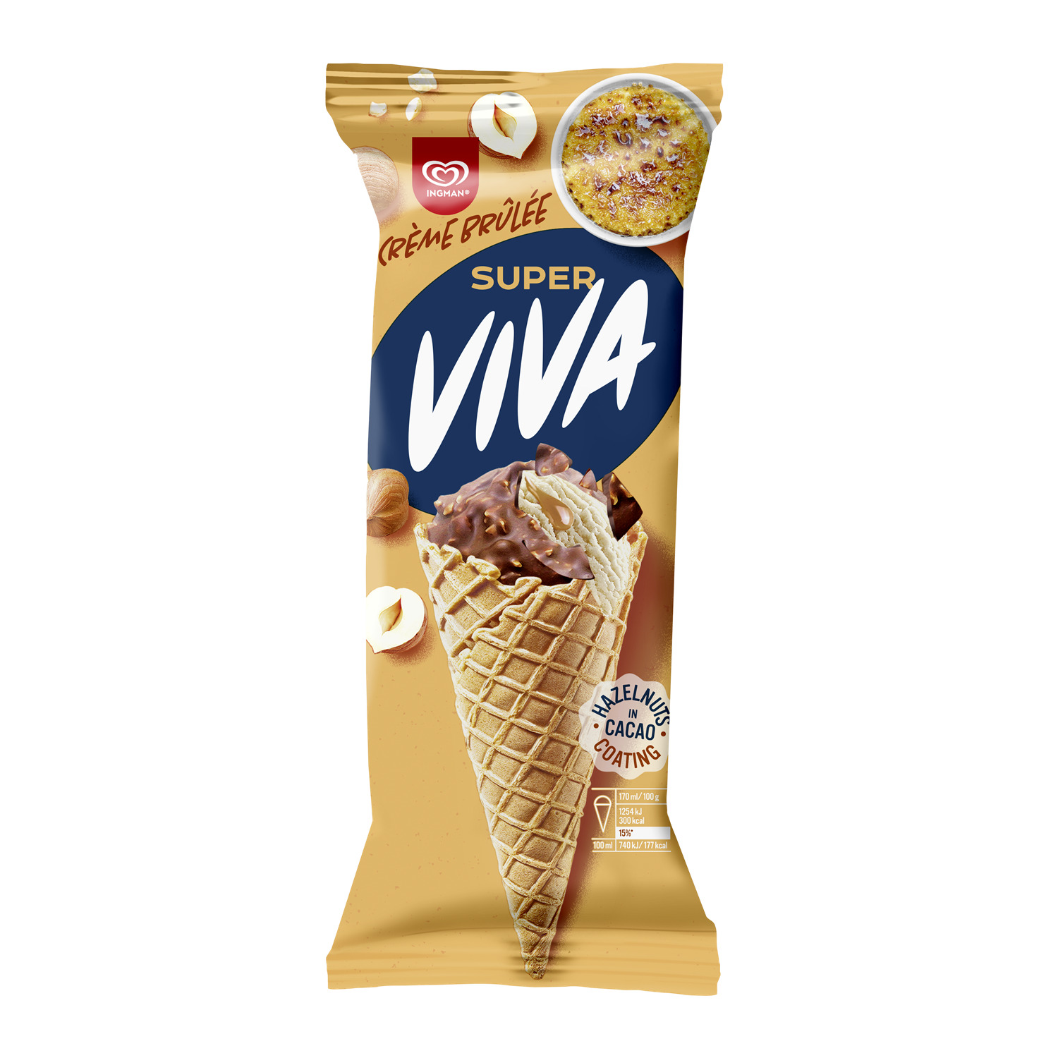 Saldējums Super Viva CremeBrule 170ml, Ingman