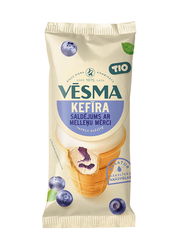 Saldējums TIO kefīra, melleņu 3.53% 120ml/80g