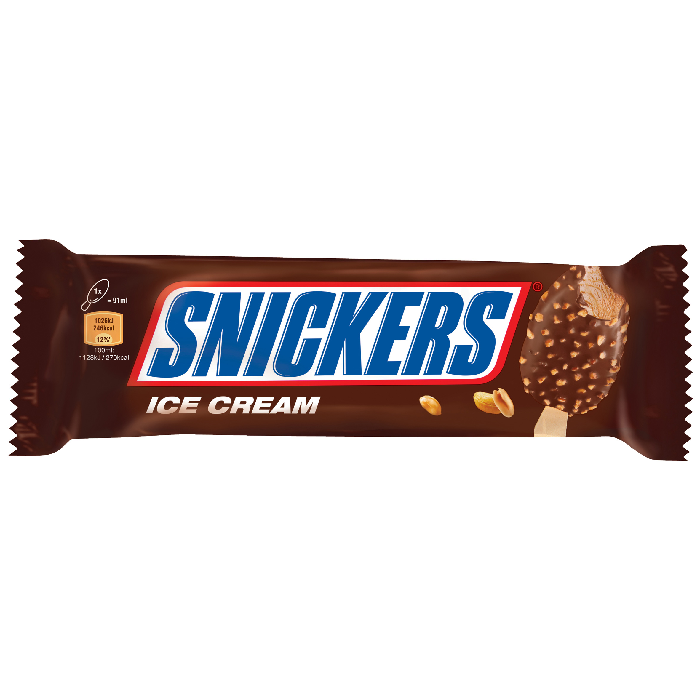 Saldējums uz kociņa 100ml/ 73.5g, Snickers