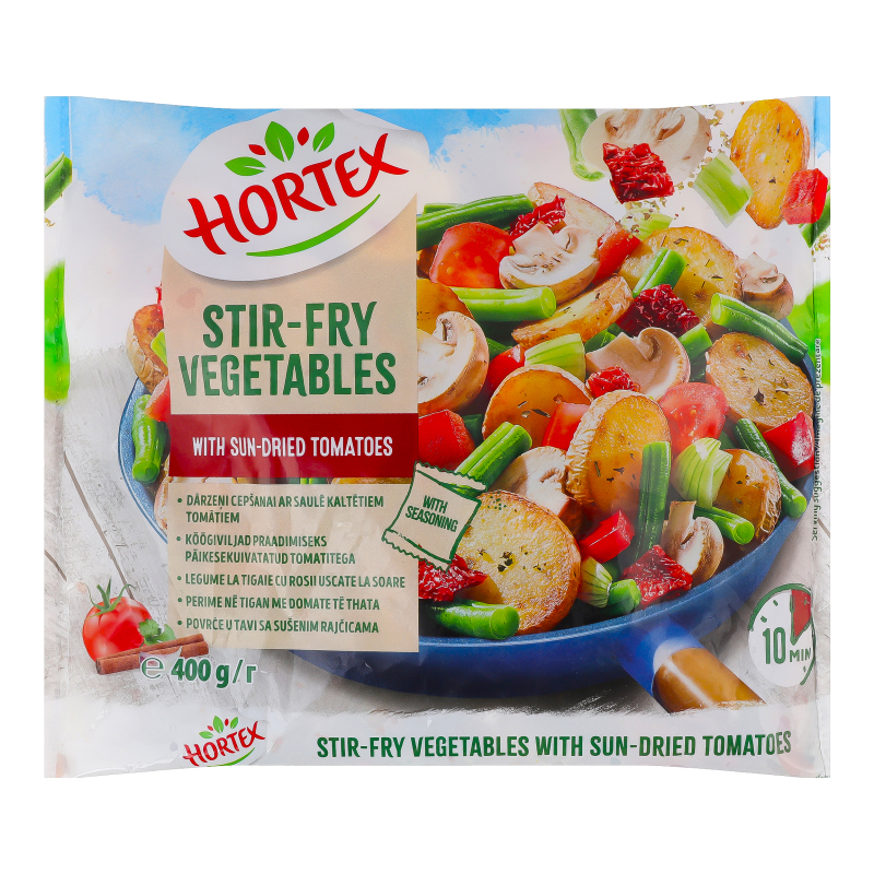 Saldēti dārzeņi cepšanai ar saulē kalt. tomātiem 400g, Hortex