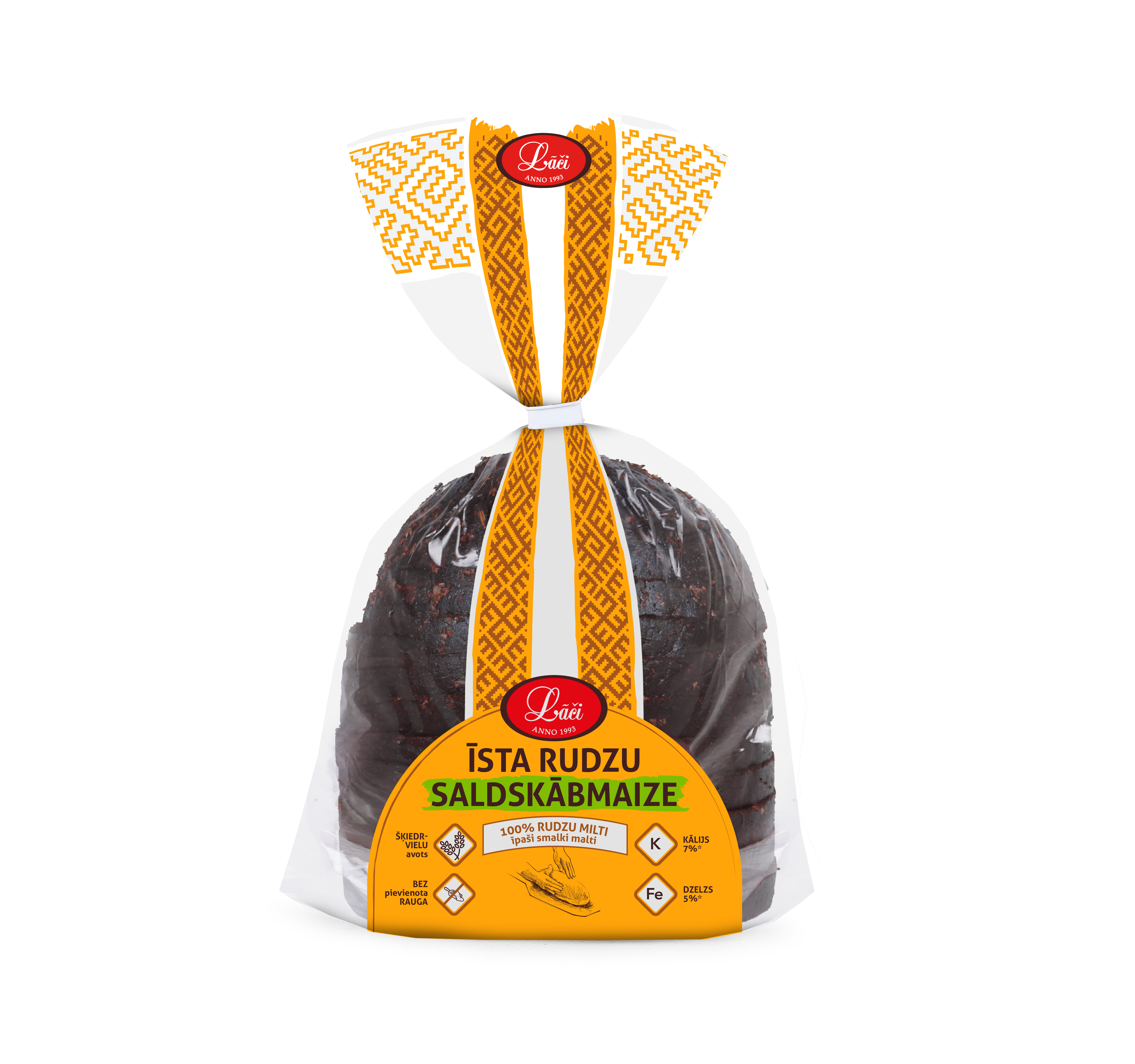 Saldskābmaize Īsta rudzu 440g, Lāči