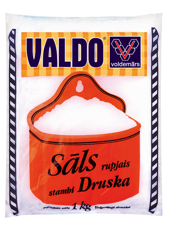 Sāls rupjā, plēvē 1kg, Valdo