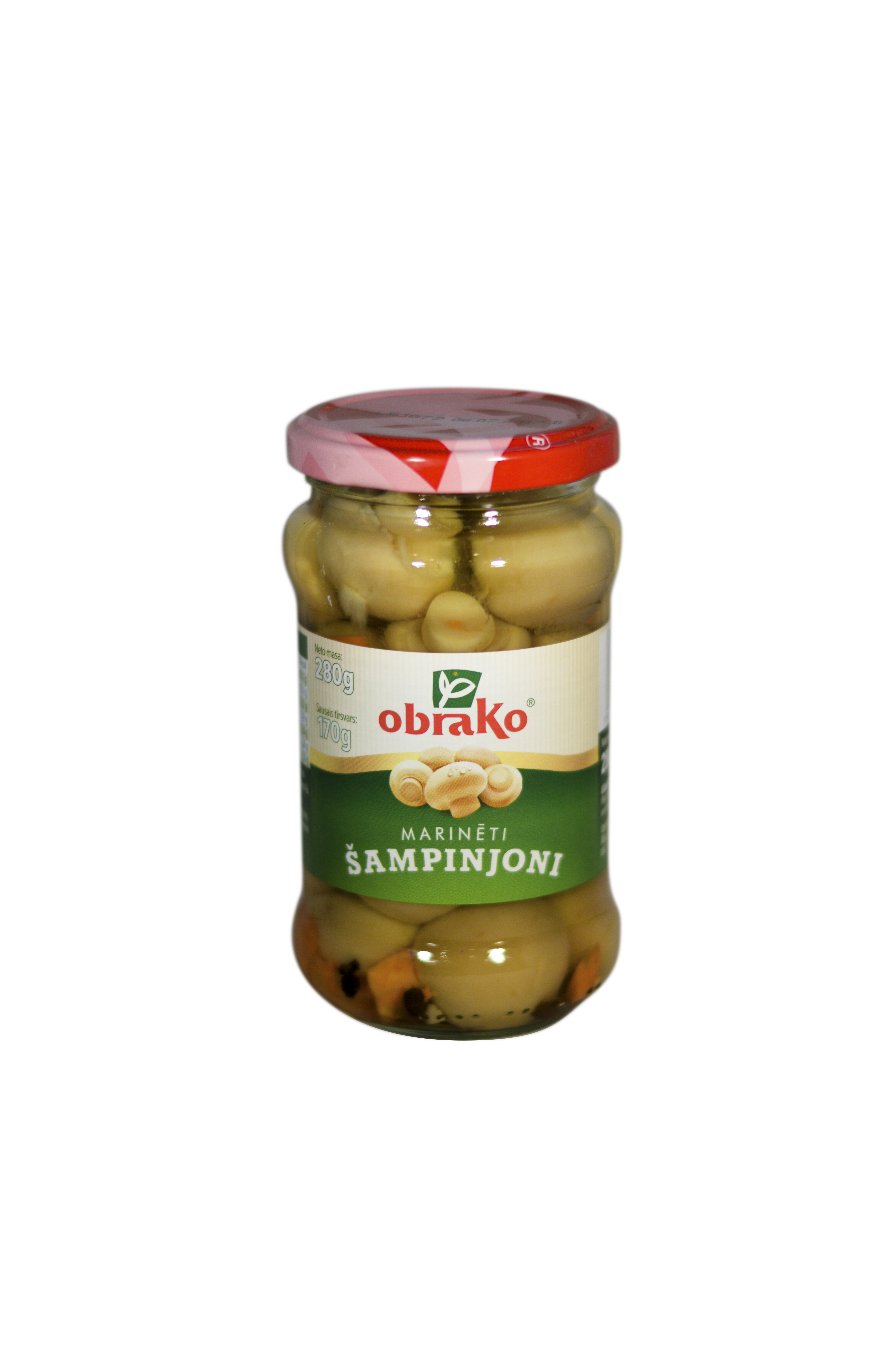 Šampinjoni marinēti 280g (170g), Obrako