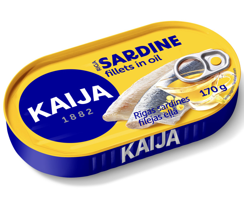 Sardīnes fileja eļļā 170g, Kaija